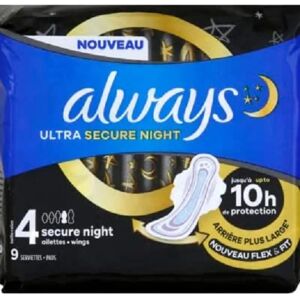 Always Ultra Protection Nuit - Taille 4 - Publicité Always Ultra Protection Nuit - Taille 4 - Publicité