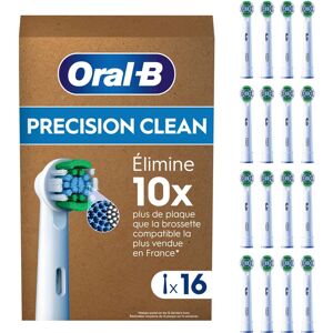 Oral-B Pro Precision Clean Toothbrush Heads - 16 Pack White - Toothbrush Heads Oral-B Pro Precision Clean Toothbrush Heads - 16 Pack White - Toothbrush Heads