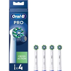 Oral-B CrossAction White Electric Toothbrush Heads - Pack of 4 Oral-B CrossAction White Electric Toothbrush Heads - Pack of 4