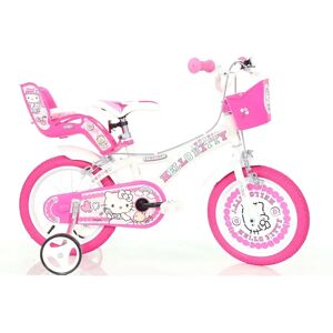 Dino Bikes - Bicicleta Hello Kitty 14" - Estrutura de aço para crianças - Aprendizagem segura Dino Bikes - Bicicleta Hello Kitty 14" - Estrutura de aço para crianças - Aprendizagem segura