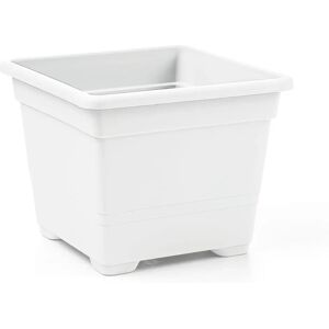 Veca Vaso Quadrato Bianco - 45 cm - Vaso da Giardino Veca Vaso Quadrato Bianco - 45 cm - Vaso da Giardino