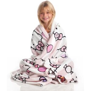 Kanguru Hello Kitty Throw Blanket - 130x170cm - Soft & Warm Kanguru Hello Kitty Throw Blanket - 130x170cm - Soft & Warm
