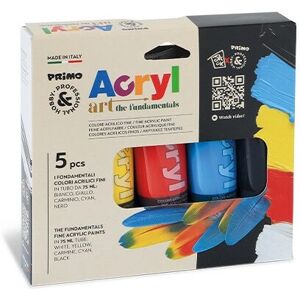 Primo 421TATM5 Peinture acrylique pour art et artisanat 75ml - Couleurs primaires - Publicité Primo 421TATM5 Peinture acrylique pour art et artisanat 75ml - Couleurs primaires - Publicité