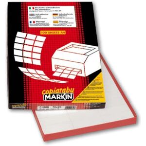 Markin C522 Vita rektangulära etiketter - Självhäftande, permanenta, 3000 st Markin C522 Vita rektangulära etiketter - Självhäftande, permanenta, 3000 st