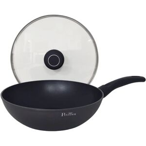 PINTINOX Power Aluminium Wok - 28cm, Antihaft, Glasdeckel PINTINOX Power Aluminium Wok - 28cm, Antihaft, Glasdeckel