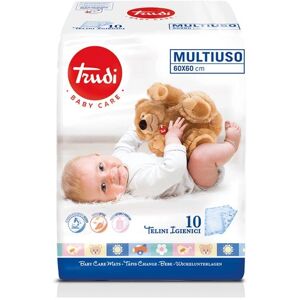 Salviettine Multiuso Trudi Baby Care - Confezione da 10 60x60cm Salviettine Multiuso Trudi Baby Care - Confezione da 10 60x60cm