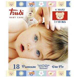 Pannolini Maxi Trudi Baby - Fasce elastiche, assorbenza 3D - 18 pezzi Pannolini Maxi Trudi Baby - Fasce elastiche, assorbenza 3D - 18 pezzi