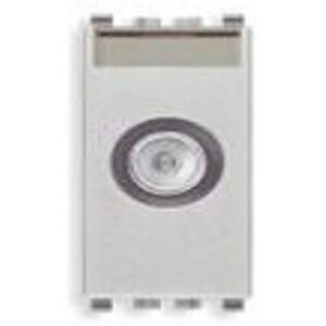 VIMAR - Model 20300.10.N Silver Coaxial Pass-Through Socket - TV/Satellite VIMAR - Model 20300.10.N Silver Coaxial Pass-Through Socket - TV/Satellite