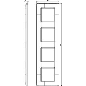 Vimar 14669.41 Placca da Parete - 8 Moduli - Bianco Vimar 14669.41 Placca da Parete - 8 Moduli - Bianco