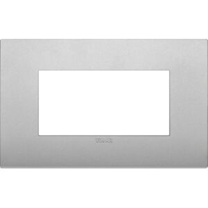 Vimar 19654.79 Piastra Murale - 4 Moduli, Argento - Copertura Interruttore Vimar 19654.79 Piastra Murale - 4 Moduli, Argento - Copertura Interruttore