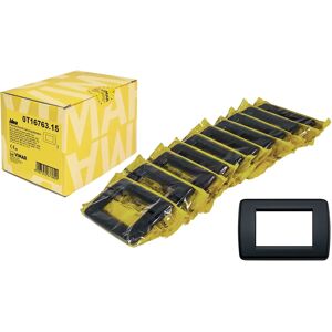 VIMAR Idea 0T16763.15 Switch Plate - 3 Modules, Gray VIMAR Idea 0T16763.15 Switch Plate - 3 Modules, Gray