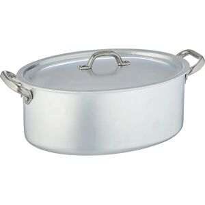 Agnelli Ovale Aluminium Kookpan met Deksel - 30cm Agnelli Ovale Aluminium Kookpan met Deksel - 30cm