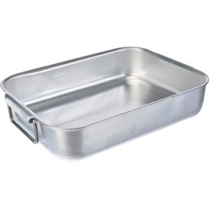 Agnelli Schweres 30x23cm Aluminum Rostiera - Rechteckige Schwerlastaluminiumpfanne mit Edelstahlgriffen Agnelli Schweres 30x23cm Aluminum Rostiera - Rechteckige Schwerlastaluminiumpfanne mit Edelstahlgriffen