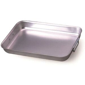 Agnelli Rechteckbräter aus Aluminium - 45cm, 3mm, Edelstahlgriffe Agnelli Rechteckbräter aus Aluminium - 45cm, 3mm, Edelstahlgriffe