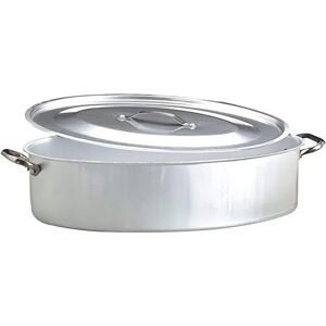 Agnelli Aluminum Oval Pot with Lid & Steel Handles - Cookware Agnelli Aluminum Oval Pot with Lid & Steel Handles - Cookware