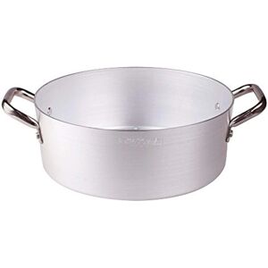 Agnelli - Ø32xh11,5 cm Pure Aluminum Saucepan - Saucepan with Steel Handles Agnelli - Ø32xh11,5 cm Pure Aluminum Saucepan - Saucepan with Steel Handles
