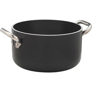 Agnelli Zwarte Aluminium Inductie 24cm Hoge Kookpan - Keukengerei Agnelli Zwarte Aluminium Inductie 24cm Hoge Kookpan - Keukengerei