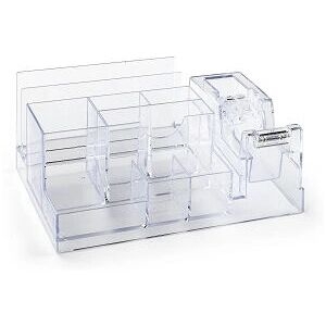 Organiseur de Bureau Lebez 1737-T - Transparent ABS 20x12x9 cm - Publicité Organiseur de Bureau Lebez 1737-T - Transparent ABS 20x12x9 cm - Publicité