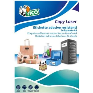 Étiquettes en polyester blanc Tico LP4P-210297 - 70 Feuilles - 210x297mm - Imprimable laser - Autoadhésives - Permanentes - Étiquetage de produits - Publicité Étiquettes en polyester blanc Tico LP4P-210297 - 70 Feuilles - 210x297mm - Imprimable laser - Autoadhésives - Permanentes - Étiquetage de produits - Publicité