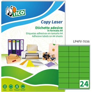 Tico LP4FV-7036 Green Permanent Self-Adhesive Labels - Label Tico LP4FV-7036 Green Permanent Self-Adhesive Labels - Label