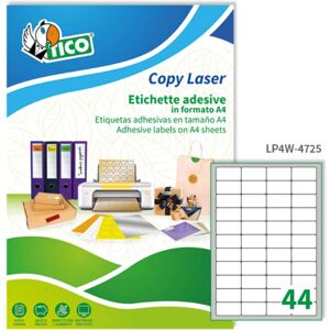 Tico White Rounded Corner Labels - 4400 pcs - A4 - Labels Tico White Rounded Corner Labels - 4400 pcs - A4 - Labels