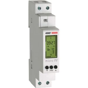 VEMER VE758200 Micro W Timer Digitale Settimanale - Montaggio su barra DIN, Bianco VEMER VE758200 Micro W Timer Digitale Settimanale - Montaggio su barra DIN, Bianco