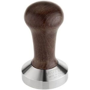 Tamper Motta - 53mm Acier inoxydable avec poignée en bois - Outil pour espresso - Publicité Tamper Motta - 53mm Acier inoxydable avec poignée en bois - Outil pour espresso - Publicité