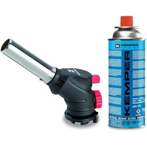 KEMPER Kit de Chalumeau à Gaz Doppio - Flamme réglable, cartouche 227g - Publicité KEMPER Kit de Chalumeau à Gaz Doppio - Flamme réglable, cartouche 227g - Publicité