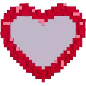 Specchio murale Pixel Heart - Roberto Bruno - Rosso - MDF - 55,5x51,5cm Specchio murale Pixel Heart - Roberto Bruno - Rosso - MDF - 55,5x51,5cm