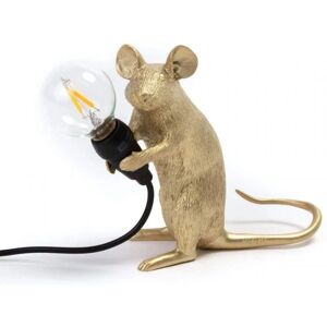 Lampada da tavolo Seletti Mouse Sitting - Resina Oro Lampada da tavolo Seletti Mouse Sitting - Resina Oro