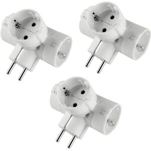 Adaptateur POLY POOL PP2350.3 Blanc - 3 Prises Schuko - Publicité Adaptateur POLY POOL PP2350.3 Blanc - 3 Prises Schuko - Publicité