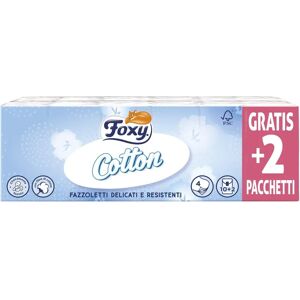 Foxy Fazzoletti di cotone - 12 Pacchetti (10 + 2) - Fazzoletti Foxy Fazzoletti di cotone - 12 Pacchetti (10 + 2) - Fazzoletti