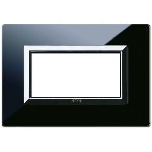 Plaque en Verre AVÉ - Rectangulaire, 4 Modules, Noir - Plaque électrique - Publicité Plaque en Verre AVÉ - Rectangulaire, 4 Modules, Noir - Plaque électrique - Publicité