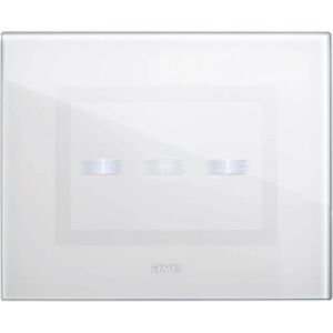 AVE Plaque Tactile en Verre Blanc 3 Modules - Plaque Interrupteur - Publicité AVE Plaque Tactile en Verre Blanc 3 Modules - Plaque Interrupteur - Publicité