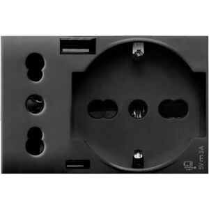 Prise électrique AVE - 16A, 250V, USB, 3 Modules - Prise - Publicité Prise électrique AVE - 16A, 250V, USB, 3 Modules - Prise - Publicité