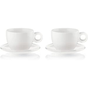 Guzzini Gocce Tea Cups Set - 2 Transparent Plastic Mugs for Breakfast Guzzini Gocce Tea Cups Set - 2 Transparent Plastic Mugs for Breakfast