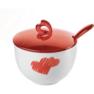 Guzzini Red Sugar Bowl with Spoon - Sugar Bowl Guzzini Red Sugar Bowl with Spoon - Sugar Bowl
