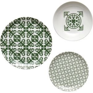 Guzzini Set of 6 Ceramic Plates - Modern Sicilian Design Guzzini Set of 6 Ceramic Plates - Modern Sicilian Design