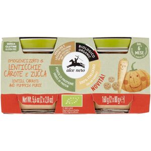 Alce Nero Nourriture bébé lentilles, carottes, courge bio - 2x80g - Publicité Alce Nero Nourriture bébé lentilles, carottes, courge bio - 2x80g - Publicité