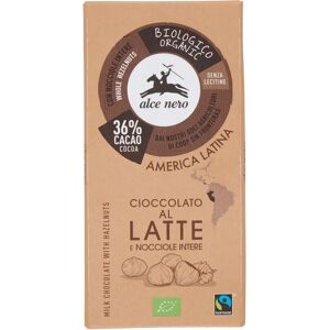 Alce Nero Bio Milchschokolade mit Haselnüssen - Schokolade Alce Nero Bio Milchschokolade mit Haselnüssen - Schokolade