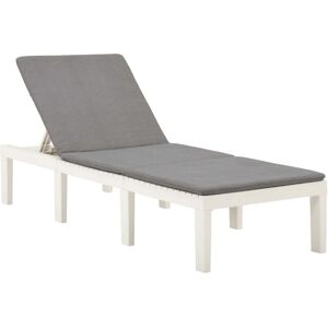 Lettino da giardino modulare IPAE PROGARDEN con cuscino - Resina bianca 195x65x78cm Lettino da giardino modulare IPAE PROGARDEN con cuscino - Resina bianca 195x65x78cm