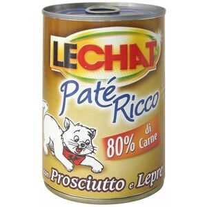 LECHAT Paté per Gatti con Prosciutto e Lepre - Lattina da 400 g - Cibo per Gatti LECHAT Paté per Gatti con Prosciutto e Lepre - Lattina da 400 g - Cibo per Gatti