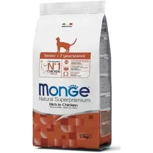 Nourriture pour chats seniors Monge - Poulet, 1,5kg - Publicité Nourriture pour chats seniors Monge - Poulet, 1,5kg - Publicité