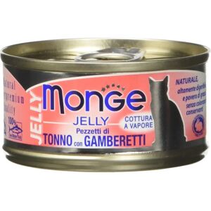 Cibo per gatti Monge - Tonno e Gamberetti in Gelatina - 80g Cibo per gatti Monge - Tonno e Gamberetti in Gelatina - 80g