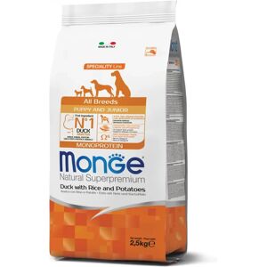 Monge Toutes Race Chiot & Junior Canard Riz - Nourriture pour Chiens - Publicité Monge Toutes Race Chiot & Junior Canard Riz - Nourriture pour Chiens - Publicité