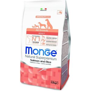 Monge Tutte le Razze Salmone e Riso Cibo per Adulti - Premium Monge Tutte le Razze Salmone e Riso Cibo per Adulti - Premium