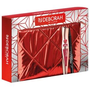 Deborah Milano Kompakt Lidschatten-Set mit Wimperntusche & Eyeliner Deborah Milano Kompakt Lidschatten-Set mit Wimperntusche & Eyeliner