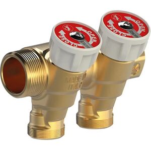Collettore Giacomini 2 Uscite Ottone - Distribuzione Acqua Collettore Giacomini 2 Uscite Ottone - Distribuzione Acqua