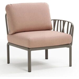 Sofá modular exterior NARDI Komodo - Elemento lateral, taupe/cuarzo rosa Sofá modular exterior NARDI Komodo - Elemento lateral, taupe/cuarzo rosa