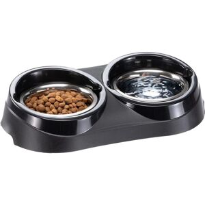 Ferplast Dog Food & Water Bowls Set - Stainless Steel, Eco-Friendly, 1L Ferplast Dog Food & Water Bowls Set - Stainless Steel, Eco-Friendly, 1L